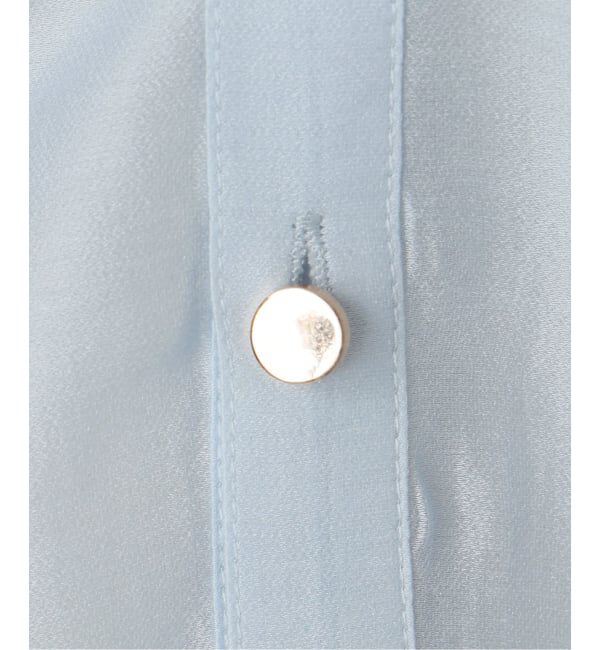  「【洗える】Vネックシアーシャツ」|シャツ・ブラウス|