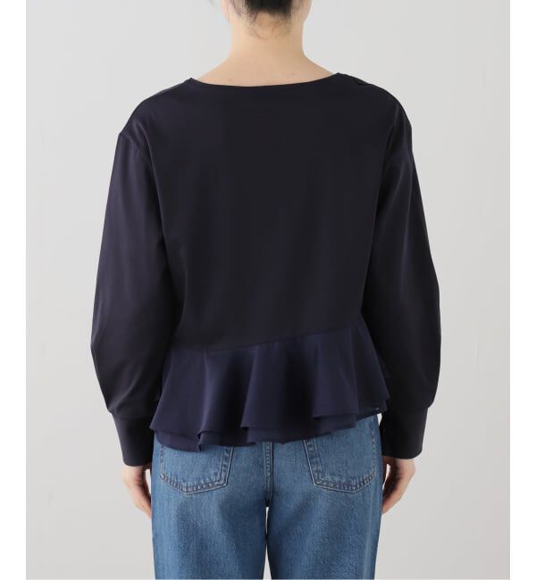  「【洗える】アシメペプラムカットソー」|Tシャツ・カットソー|