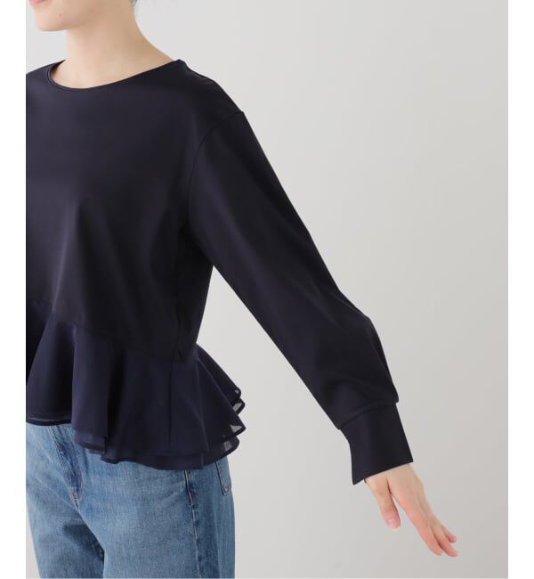  「【洗える】アシメペプラムカットソー」|Tシャツ・カットソー|