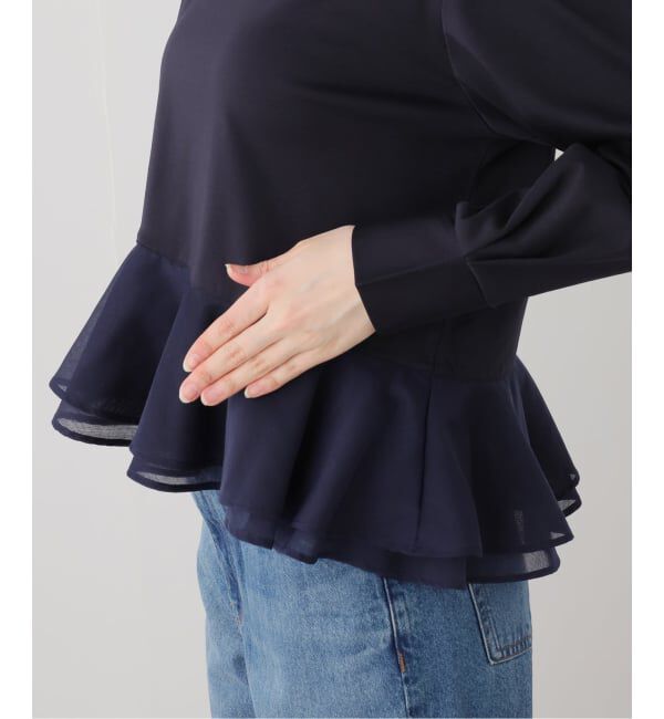  「【洗える】アシメペプラムカットソー」|Tシャツ・カットソー|