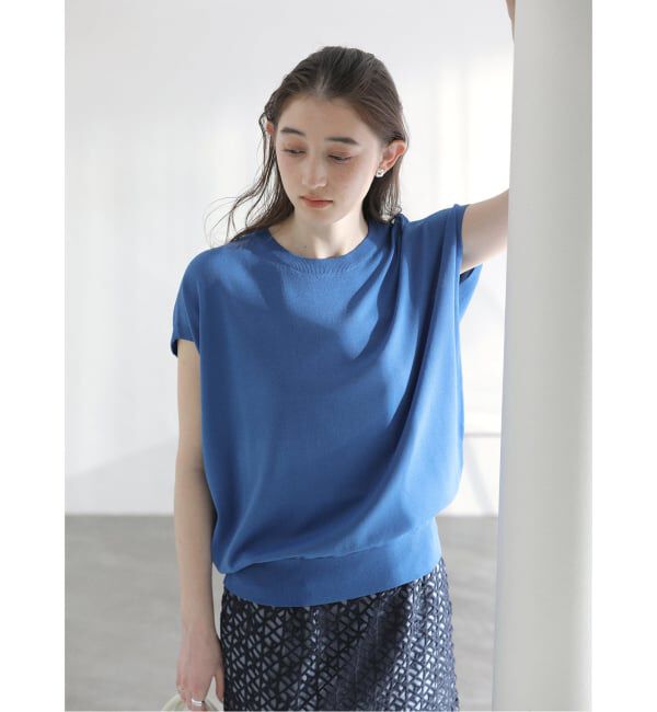  「【洗える】接触冷感ウォッシャブルフレンチプルオーバー」|ニット・セーター|