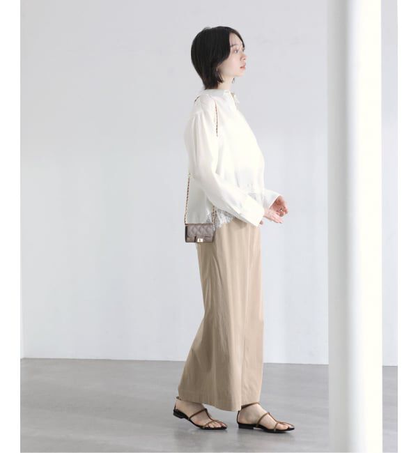  「【洗える】レーストリミングシャツ」|シャツ・ブラウス|