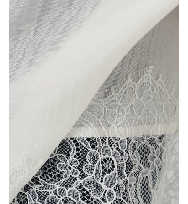  「【洗える】レーストリミングシャツ」|シャツ・ブラウス|