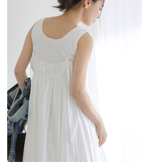  「《WEB限定予約》【洗える】ギャザーキャミワンピース」|ワンピース|