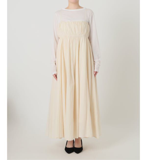  「《WEB限定予約》【洗える】ギャザーキャミワンピース」|ワンピース|