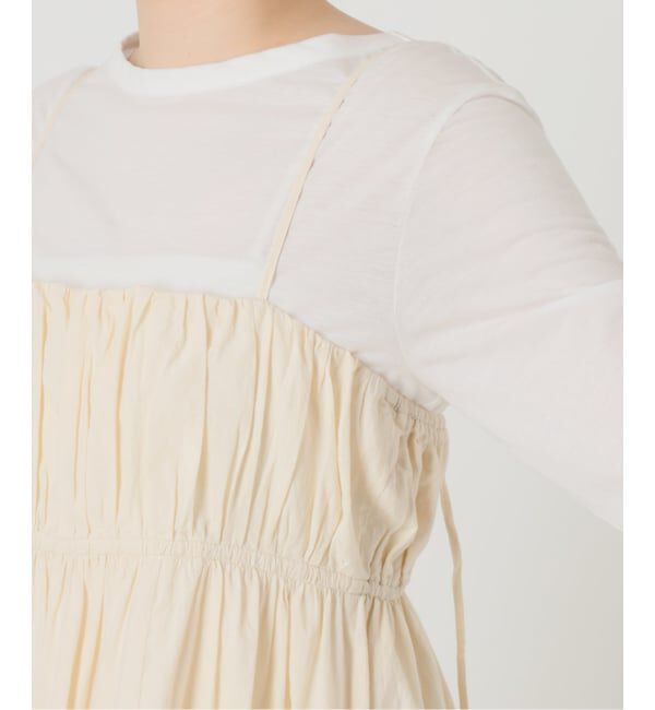  「《WEB限定予約》【洗える】ギャザーキャミワンピース」|ワンピース|