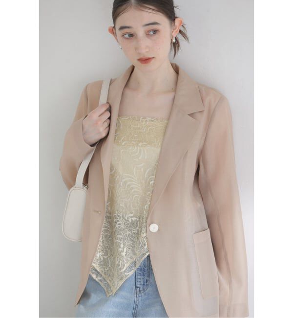  「《予約》【洗える】ウォッシャブルシングルシアージャケット」|テーラードジャケット|