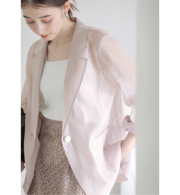  「《予約》【洗える】ウォッシャブルシングルシアージャケット」|テーラードジャケット|