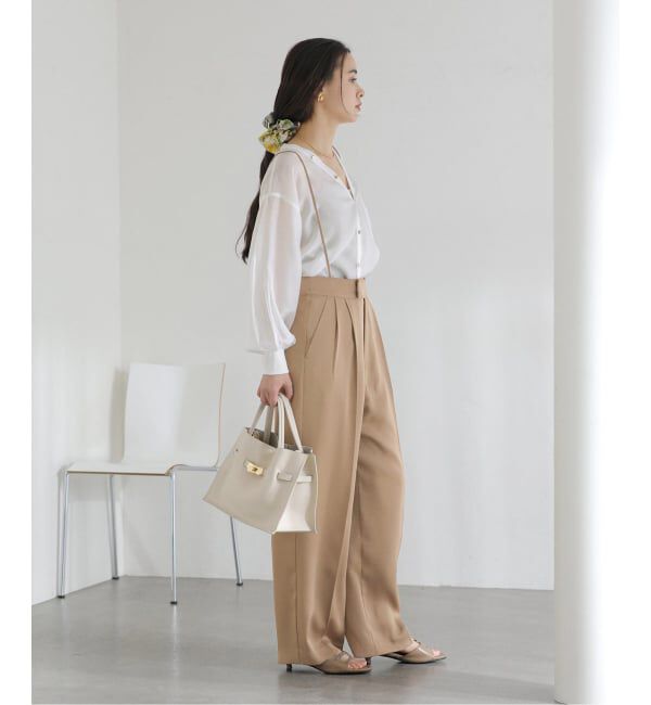  「《予約》【洗える】2WAYリラクシーサスパンツ」|スラックス|