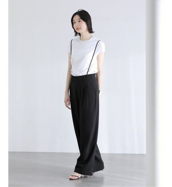  「《予約》【洗える】2WAYリラクシーサスパンツ」|スラックス|