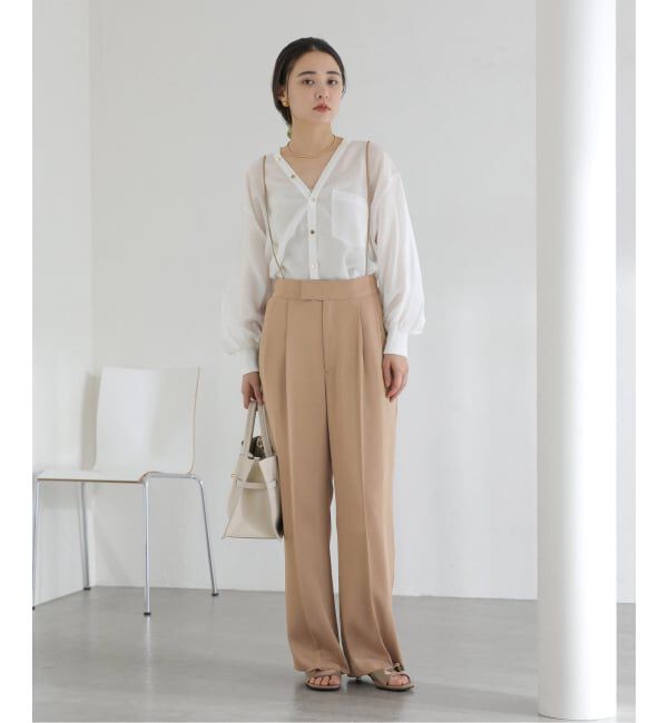  「《予約》【洗える】2WAYリラクシーサスパンツ」|スラックス|