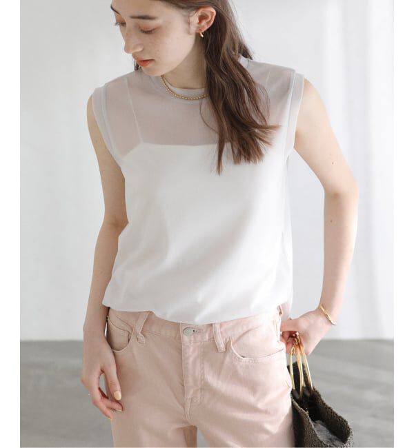  「《予約》【洗える】シアートリコットタンクトップ」|タンクトップ|ナチュラル