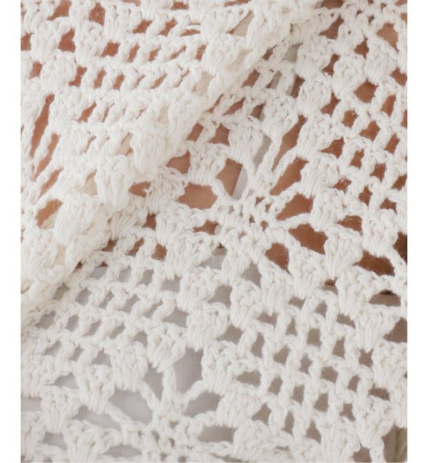  「【洗える】TORRAZZO DONNA/トラッゾドンナ クロシェット カーディガン」|カーディガン|