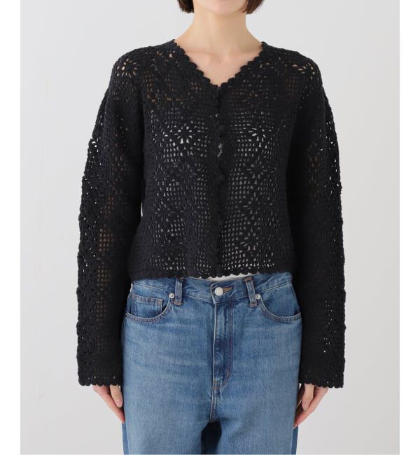  「【洗える】TORRAZZO DONNA/トラッゾドンナ クロシェット カーディガン」|カーディガン|
