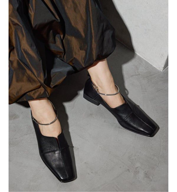 GRISE「《追加》GRISEレザースクエアクロスシームアンクルフラット」|その他|