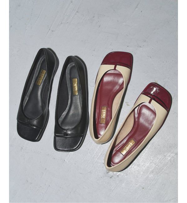 GRISE「《追加予約》GRISEレザーオープントゥトングフラット」|その他|