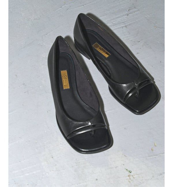 GRISE「《追加予約》GRISEレザーオープントゥトングフラット」|その他|