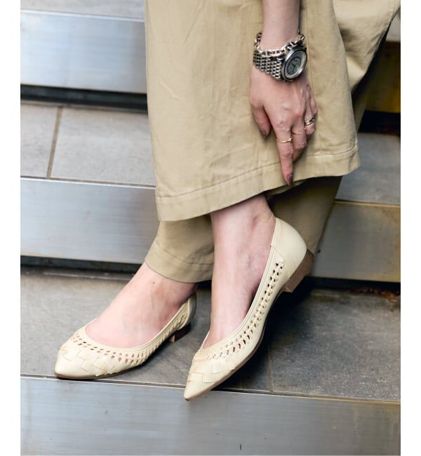  「《追加》ポインテッドサシメッシュフラット」|その他|ベージュ B