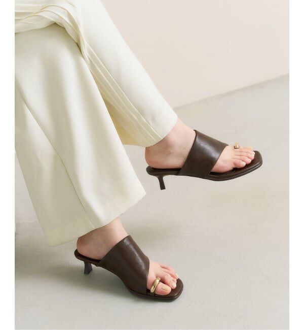  「《予約》4cmメタルサムリングミュールサンダル」|サンダル|