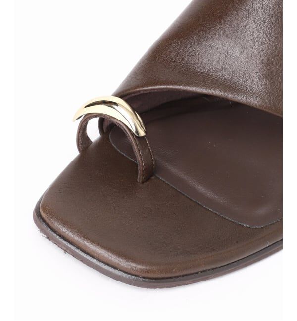  「《予約》4cmメタルサムリングミュールサンダル」|サンダル|