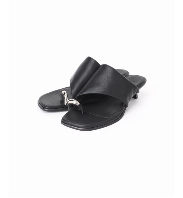  「《予約》4cmメタルサムリングミュールサンダル」|サンダル|