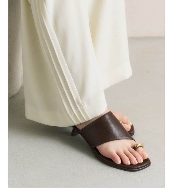  「《予約》4cmメタルサムリングミュールサンダル」|サンダル|