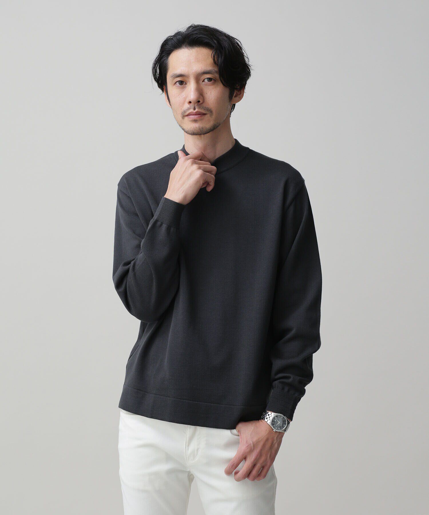 nano･universe「LB.03/「タフニット」モックネック」|ニット・セーター|