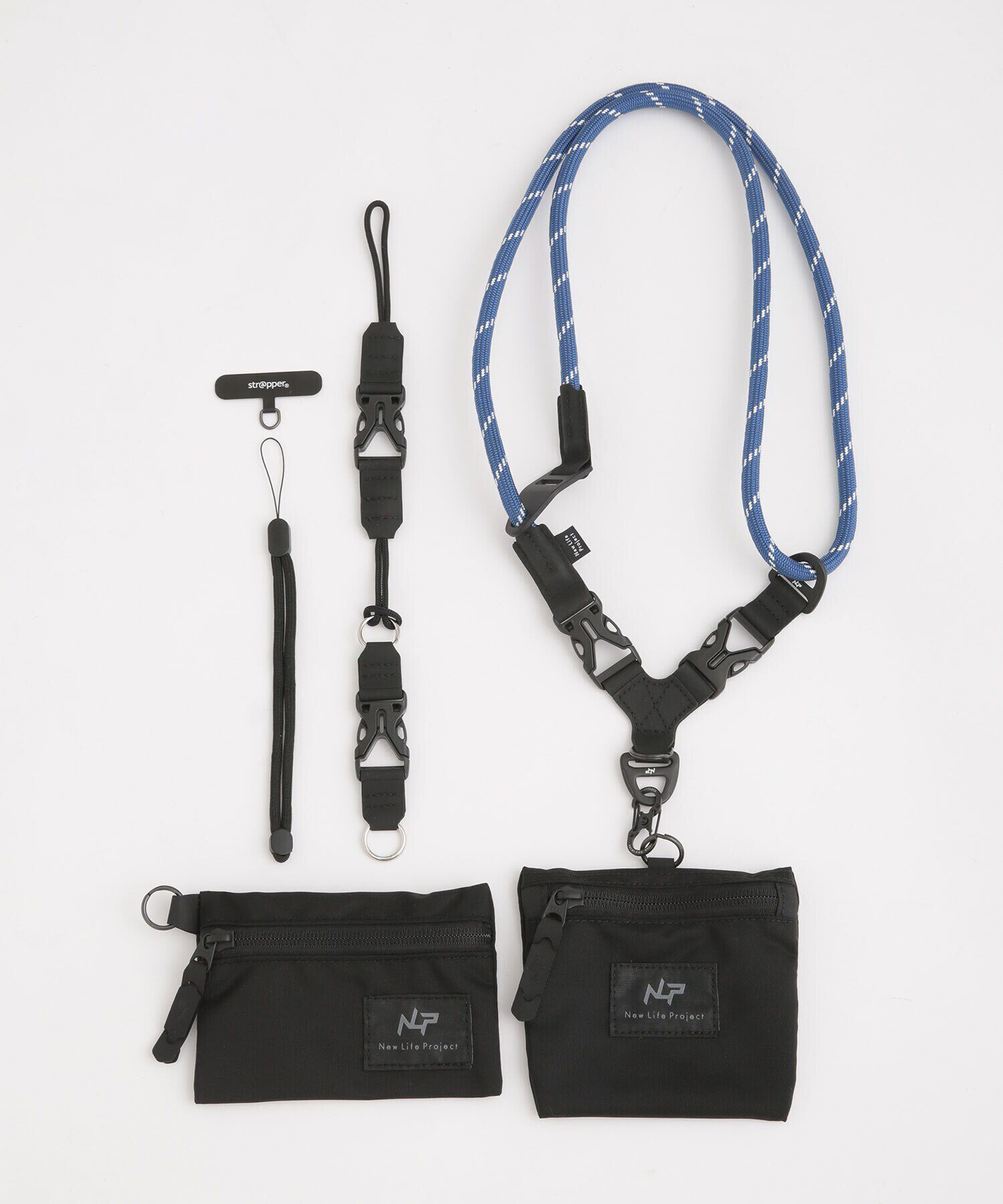 nano･universe「New life Project/別注MULTI STRAP WITH ZIP･ID」|ショルダー・メッセンジャー|