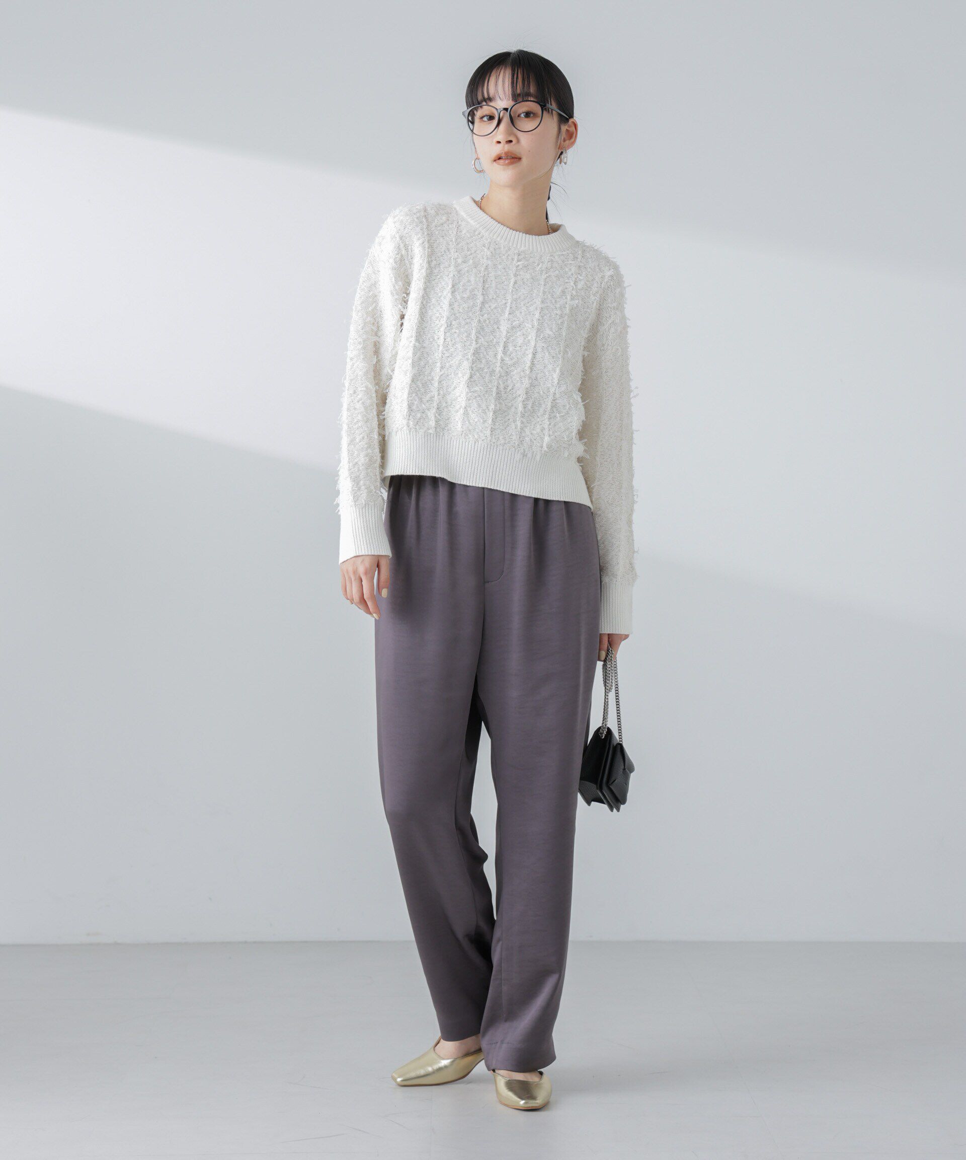 nano･universe「サテンセミワイドイージーパンツ」|その他|