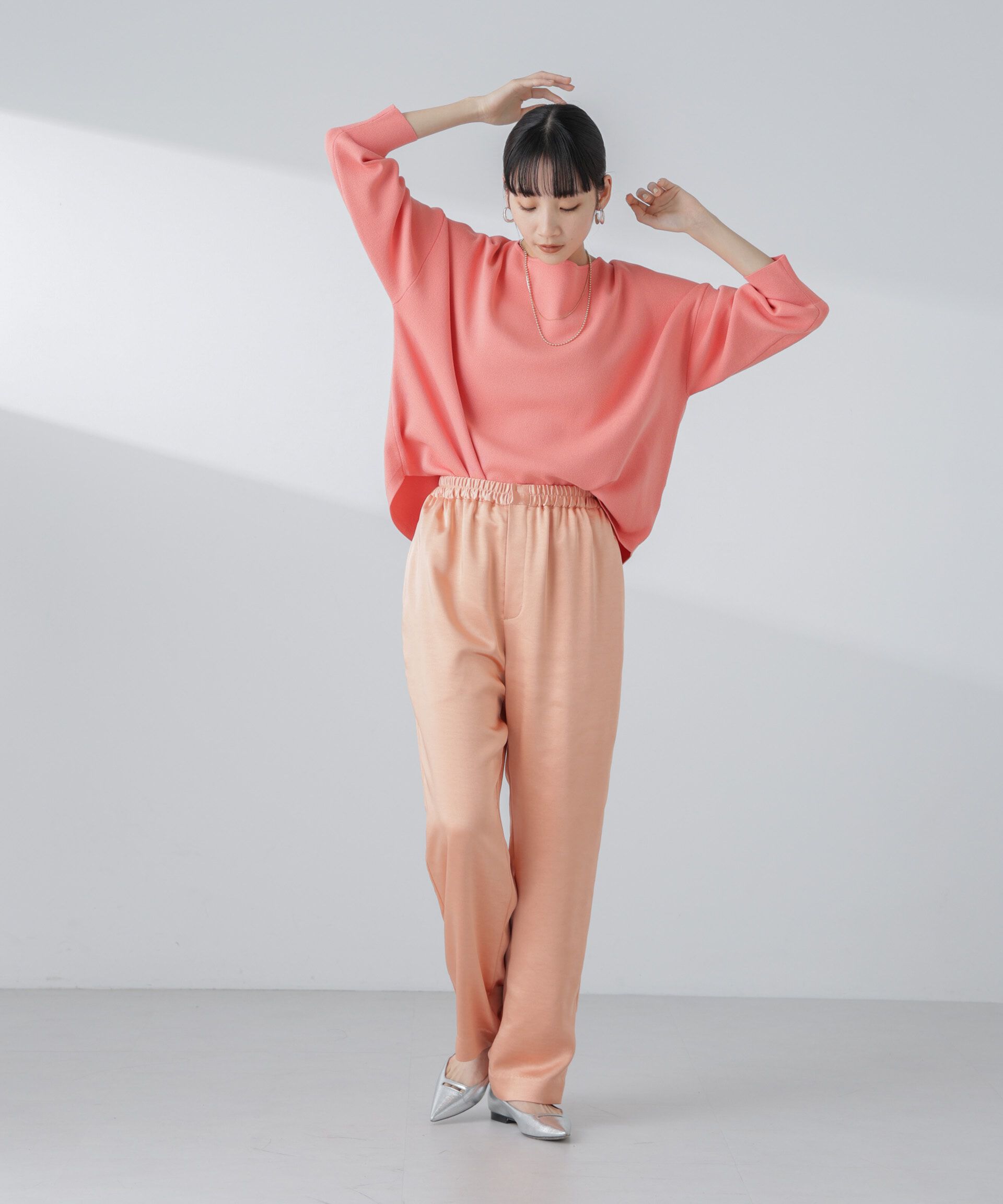 nano･universe「サテンセミワイドイージーパンツ」|その他|