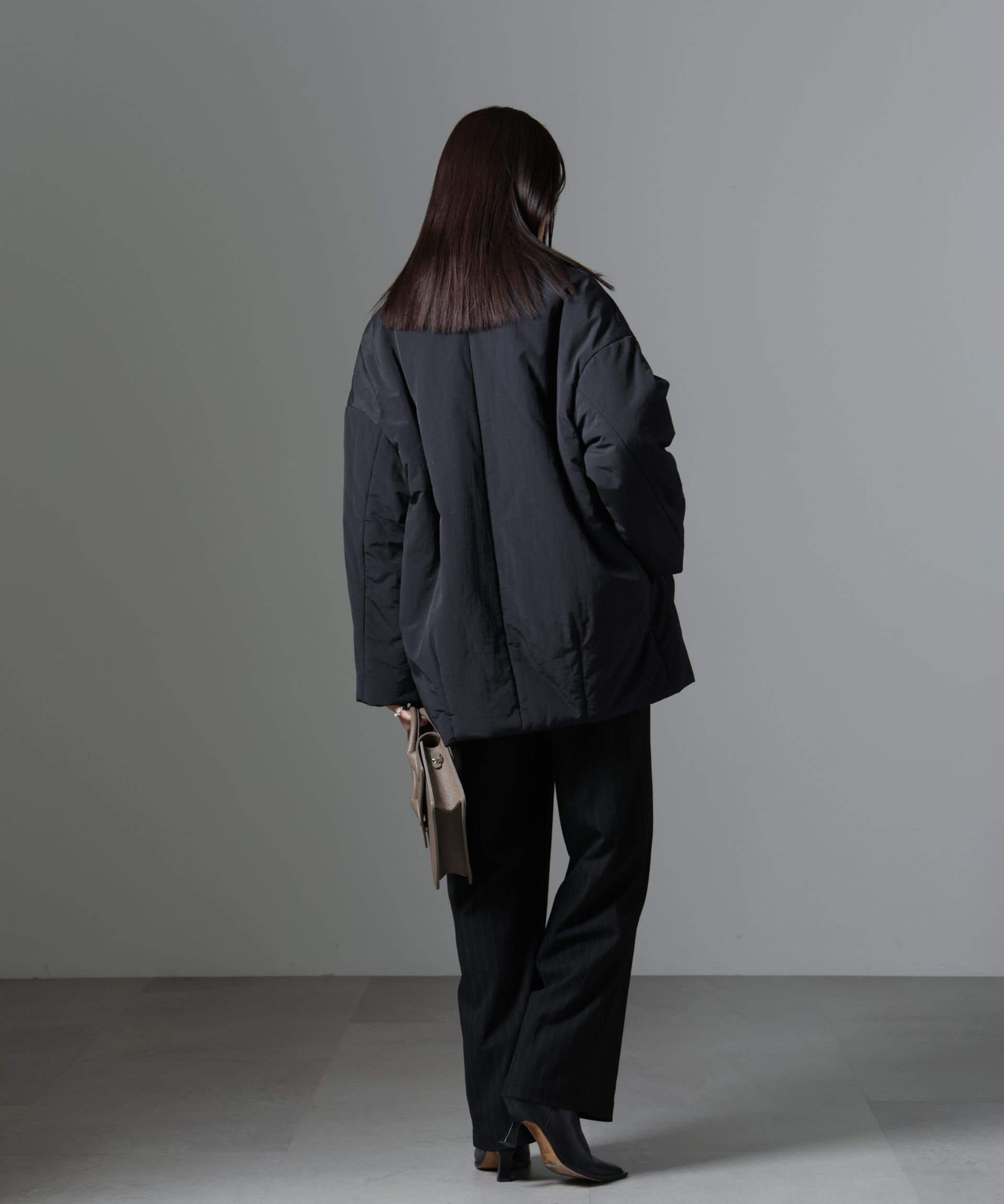 nano･universe「ETHERMALOFT(R)中綿ミドル丈タブルコート」|ブルゾン・スタジャン|