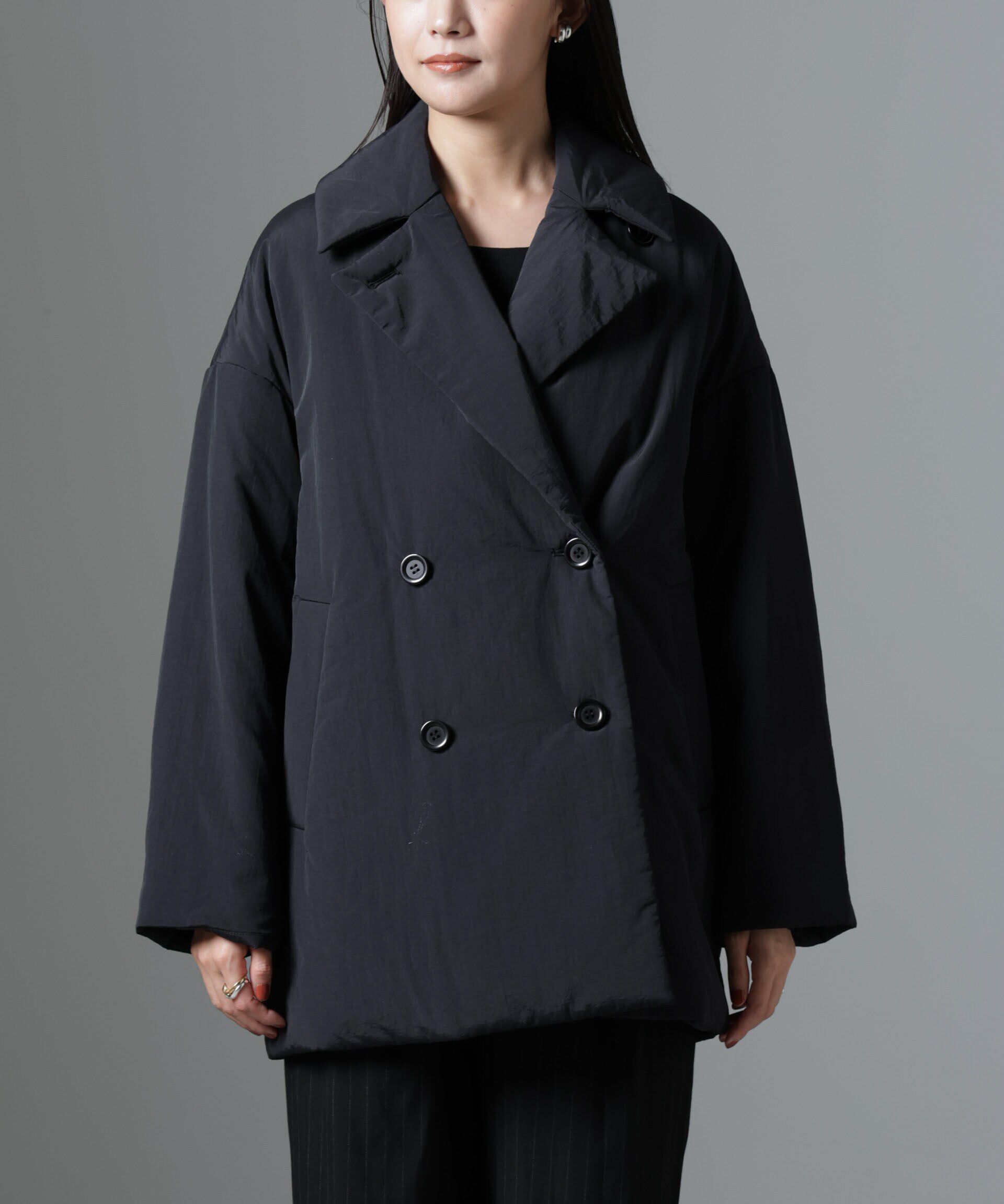 nano･universe「ETHERMALOFT(R)中綿ミドル丈タブルコート」|ブルゾン・スタジャン|