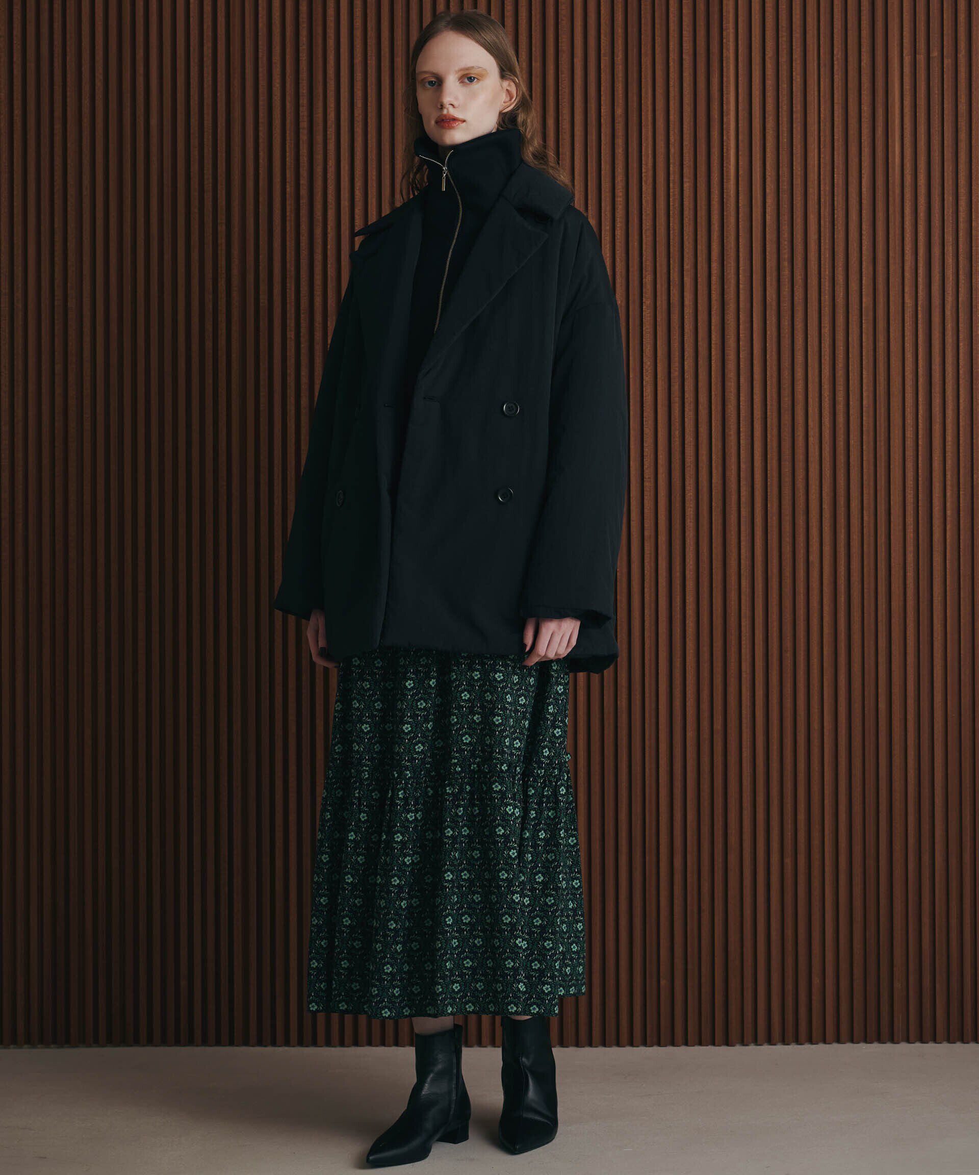 nano･universe「ETHERMALOFT(R)中綿ミドル丈タブルコート」|ブルゾン・スタジャン|