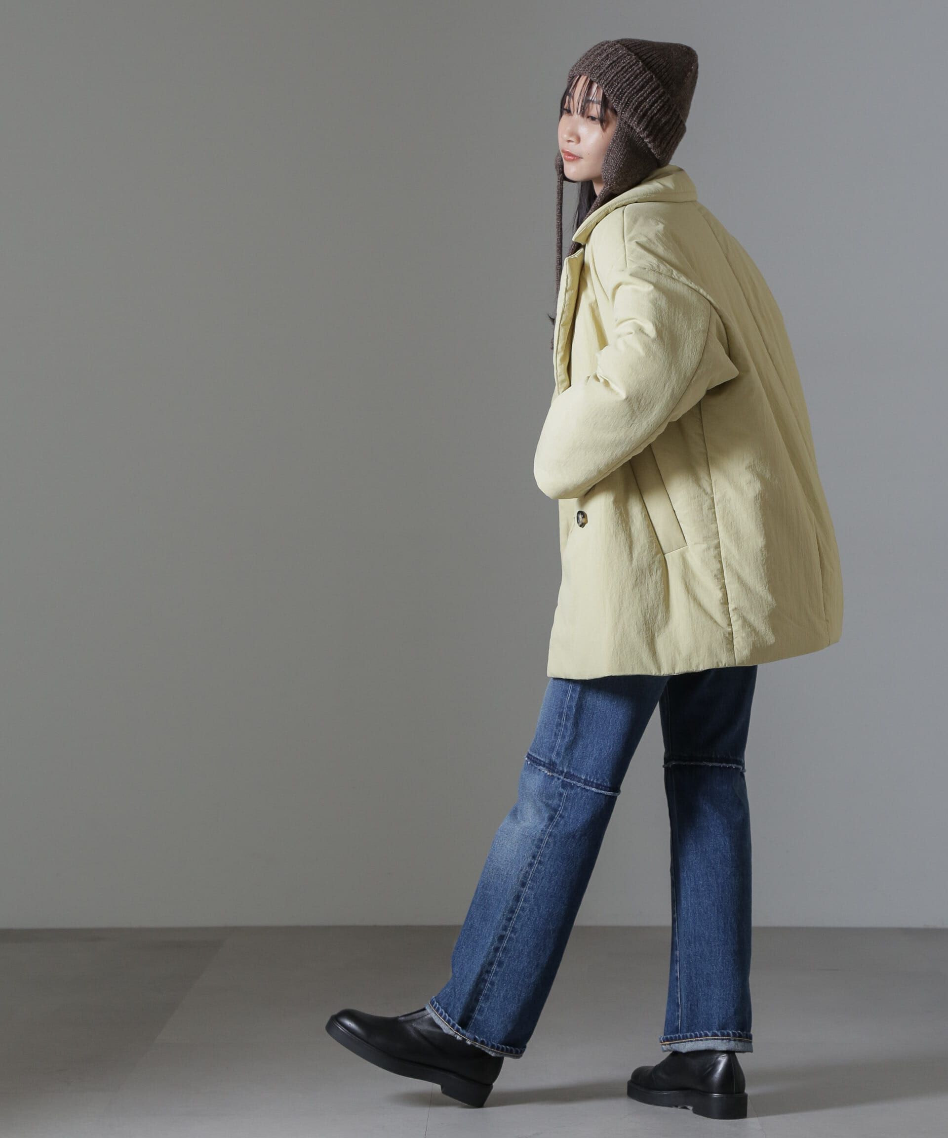 nano･universe「ETHERMALOFT(R)中綿ミドル丈タブルコート」|ブルゾン・スタジャン|