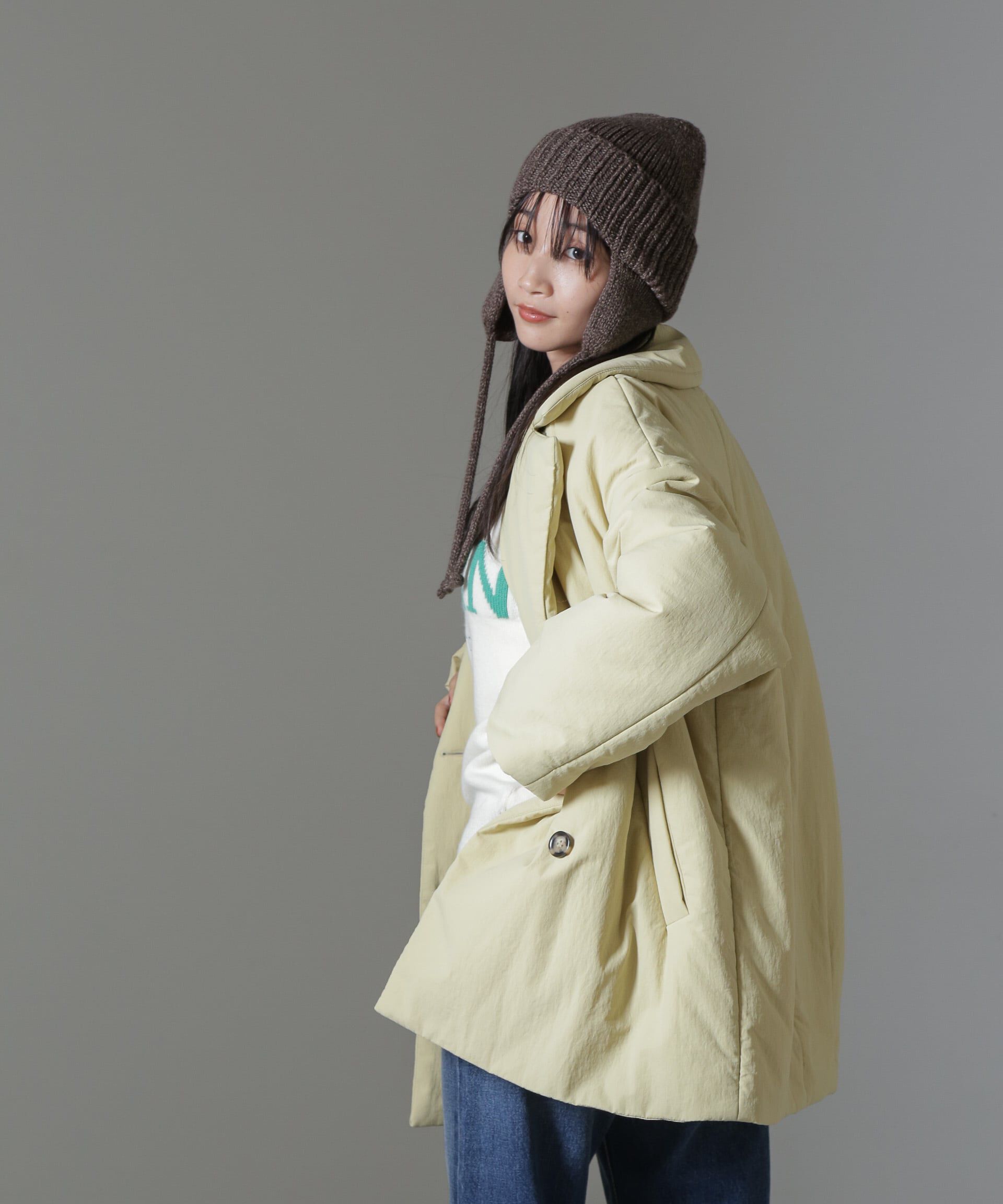 nano･universe「ETHERMALOFT(R)中綿ミドル丈タブルコート」|ブルゾン・スタジャン|