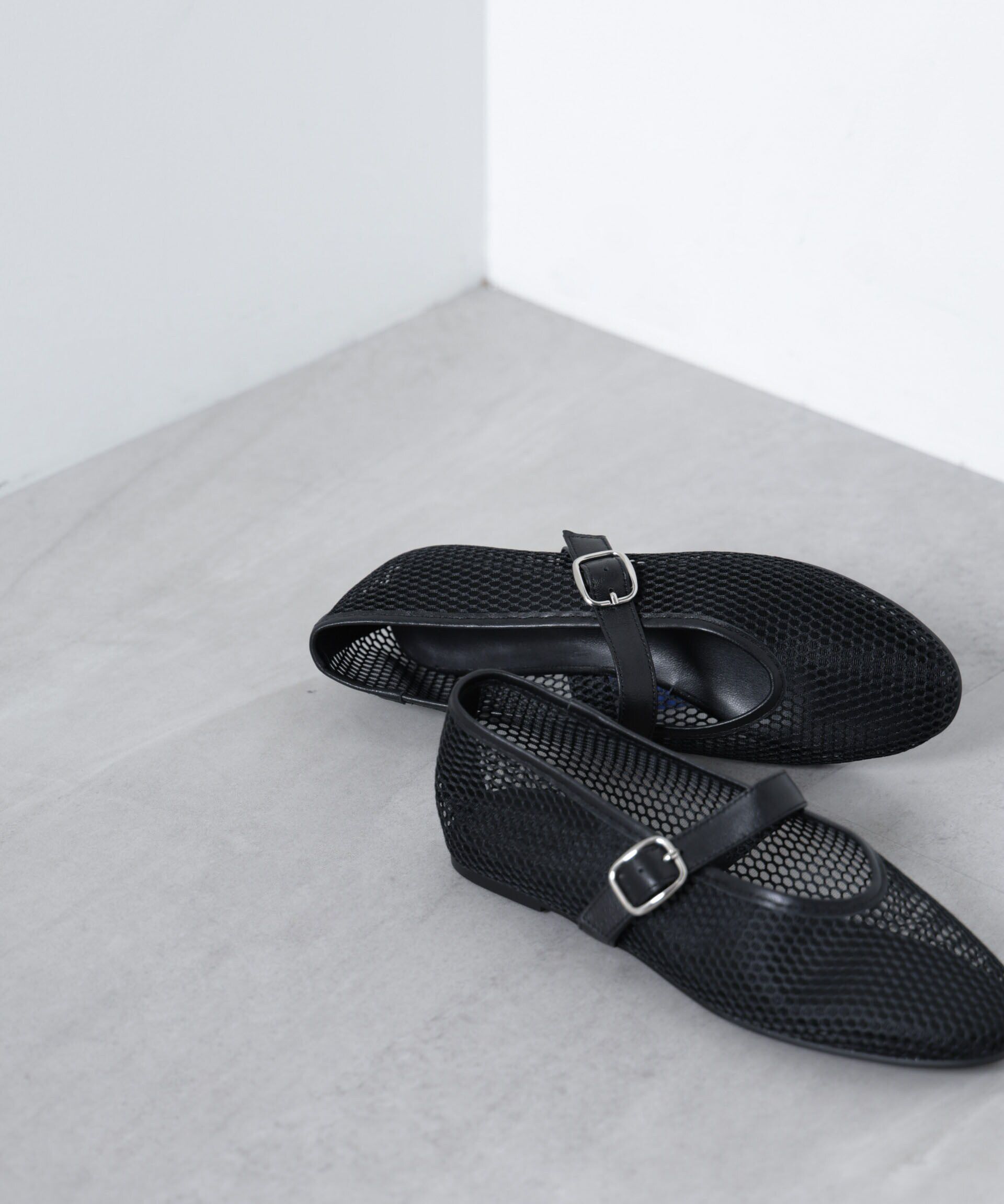 nano･universe「REMME/メッシュ フラットシューズ」|ビジネス・ドレスシューズ|ブラック