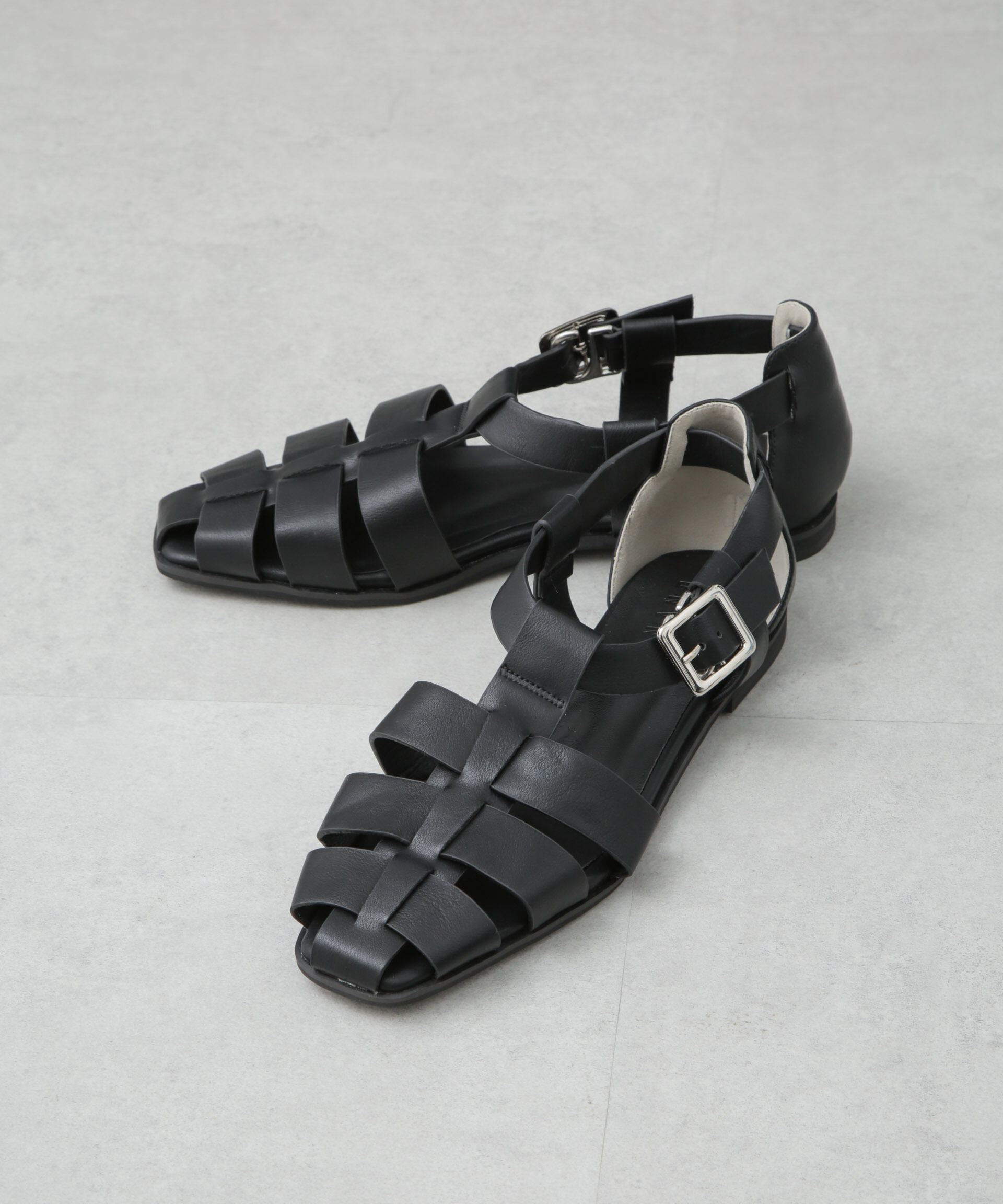 nano･universe「スクエアトゥグルカサンダル」|ビジネス・ドレスシューズ|