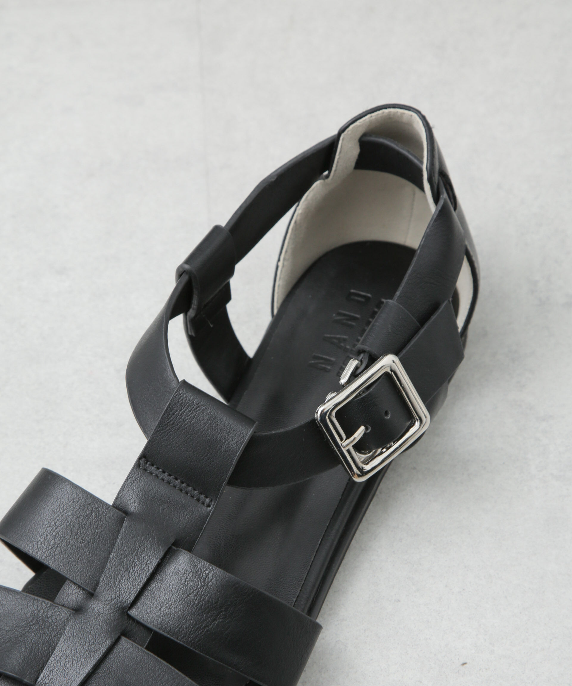 nano･universe「スクエアトゥグルカサンダル」|ビジネス・ドレスシューズ|