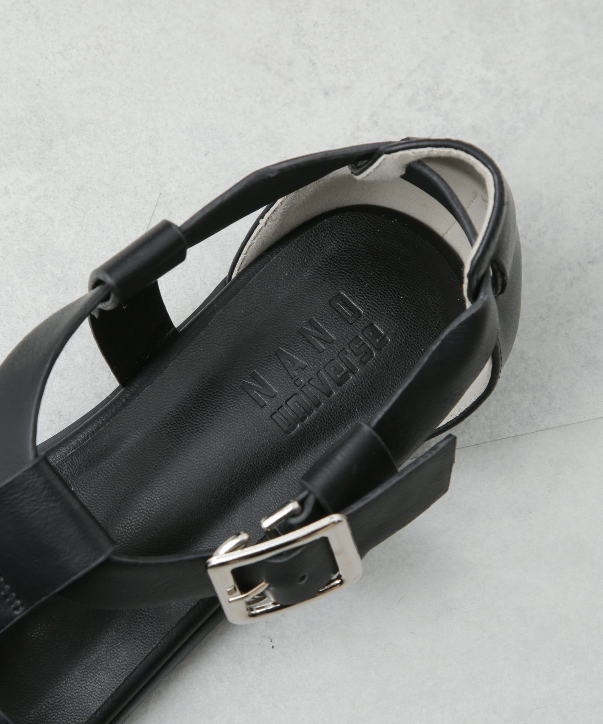 nano･universe「スクエアトゥグルカサンダル」|ビジネス・ドレスシューズ|