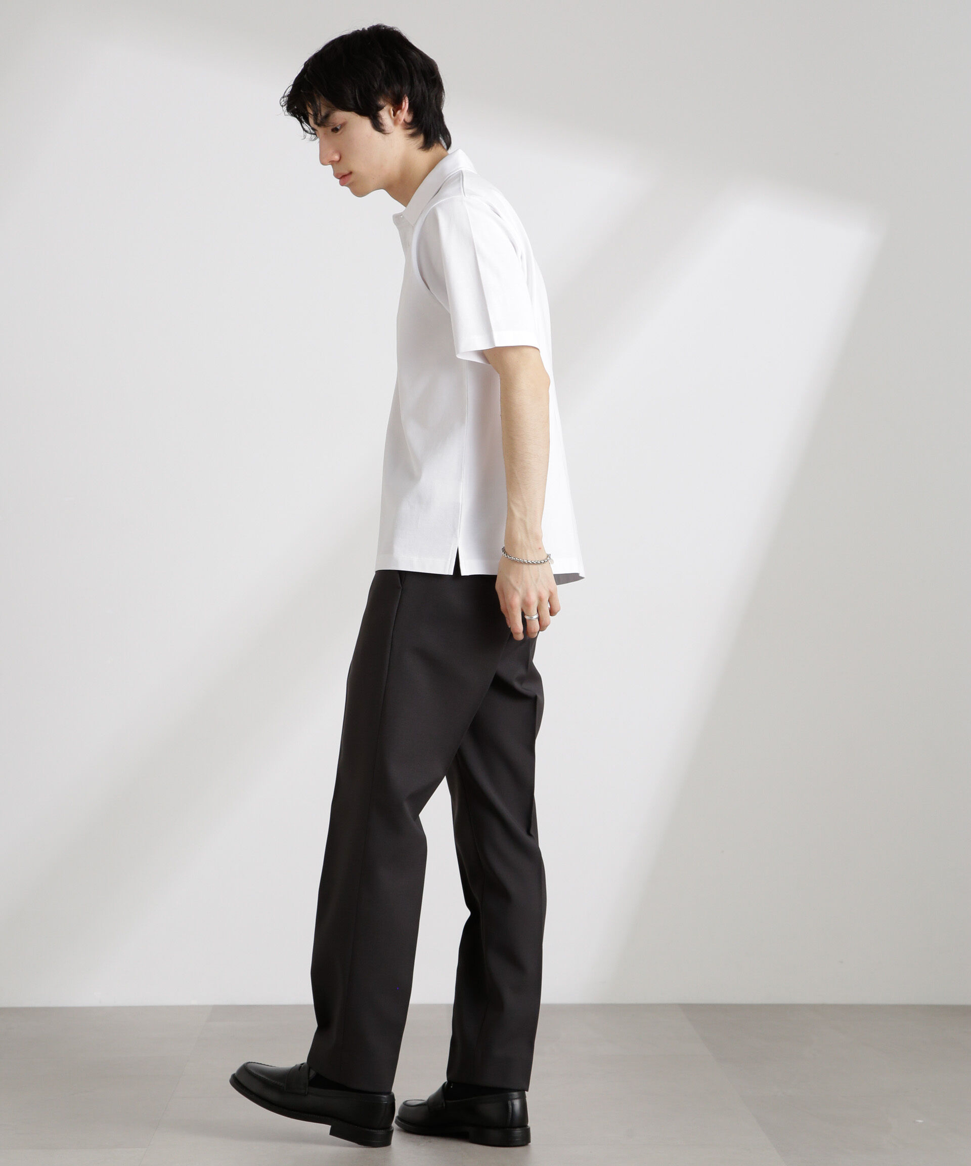 nano･universe「アンチスメル 鹿の子ポロ 半袖」|Tシャツ・カットソー|