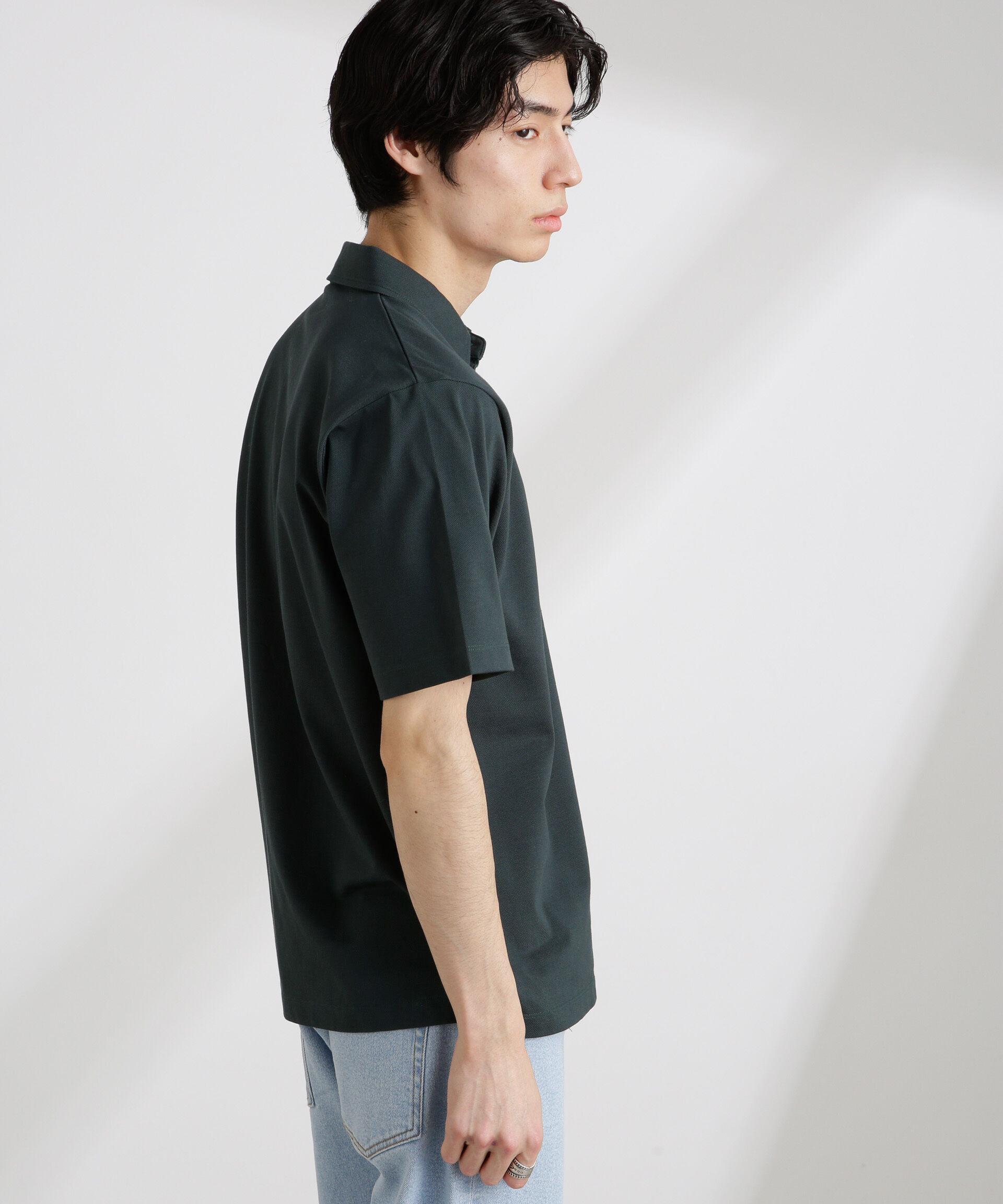 nano･universe「アンチスメル 鹿の子ポロ 半袖」|Tシャツ・カットソー|