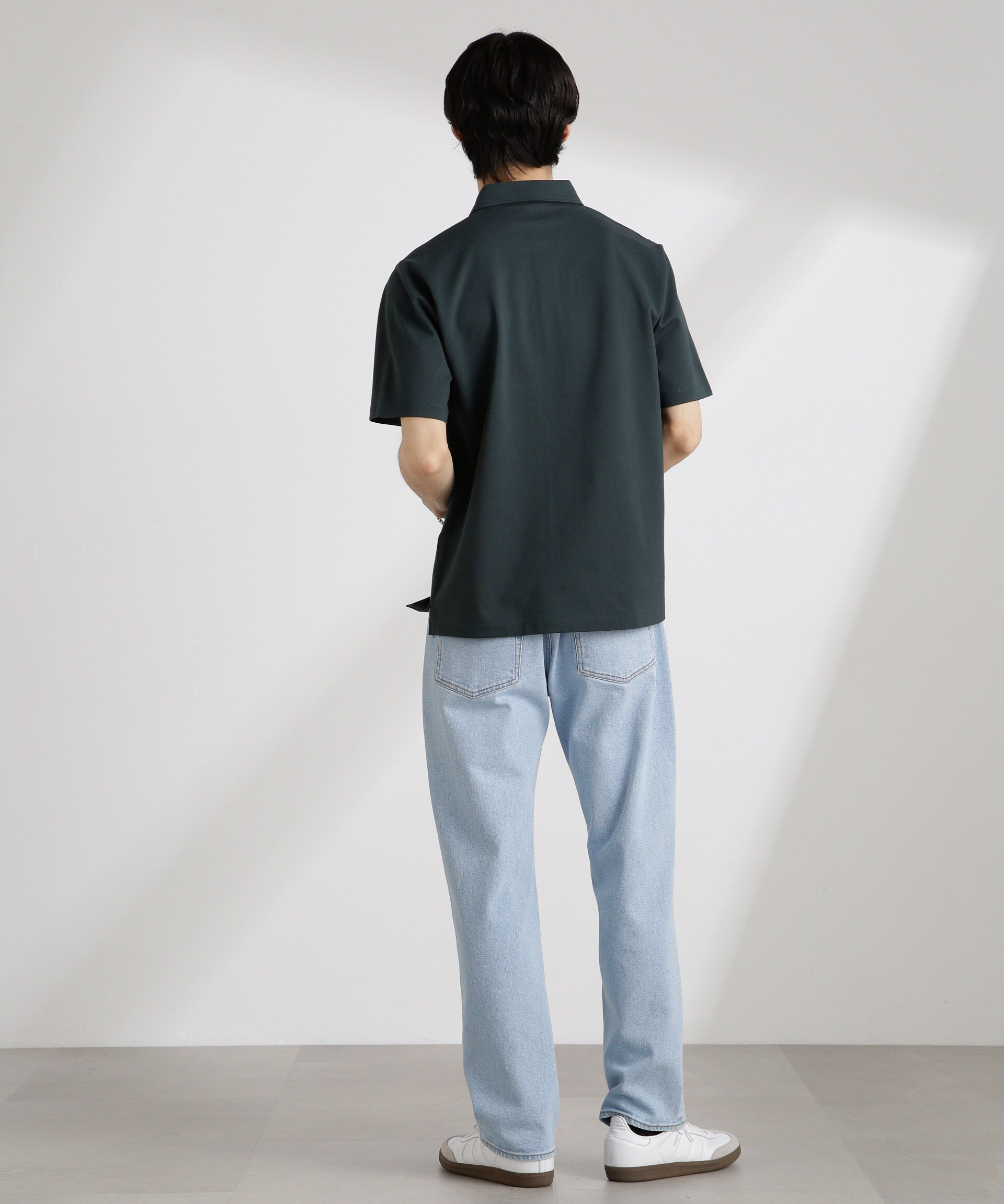 nano･universe「アンチスメル 鹿の子ポロ 半袖」|Tシャツ・カットソー|