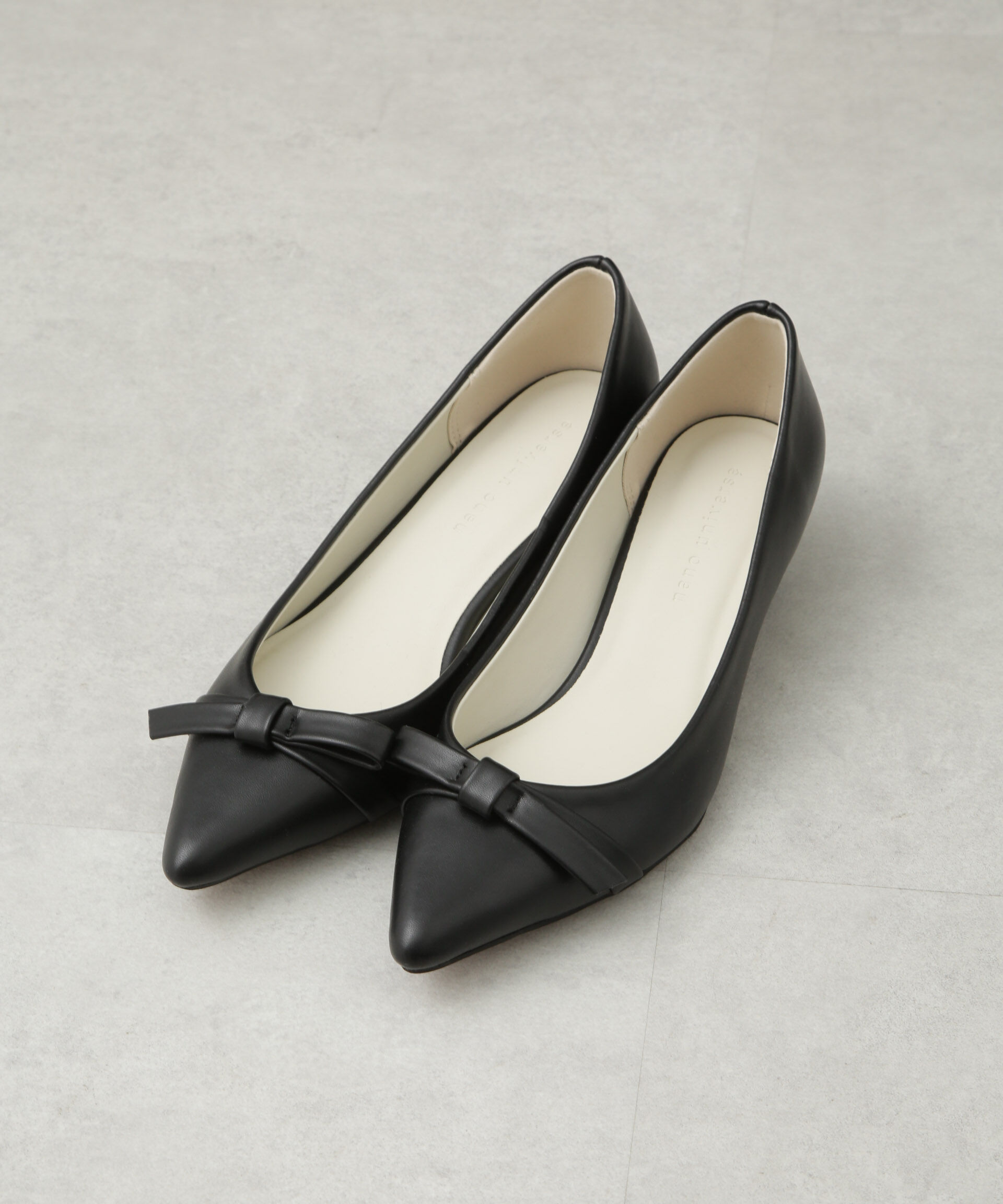 nano･universe「リボンローヒールパンプス」|ビジネス・ドレスシューズ|