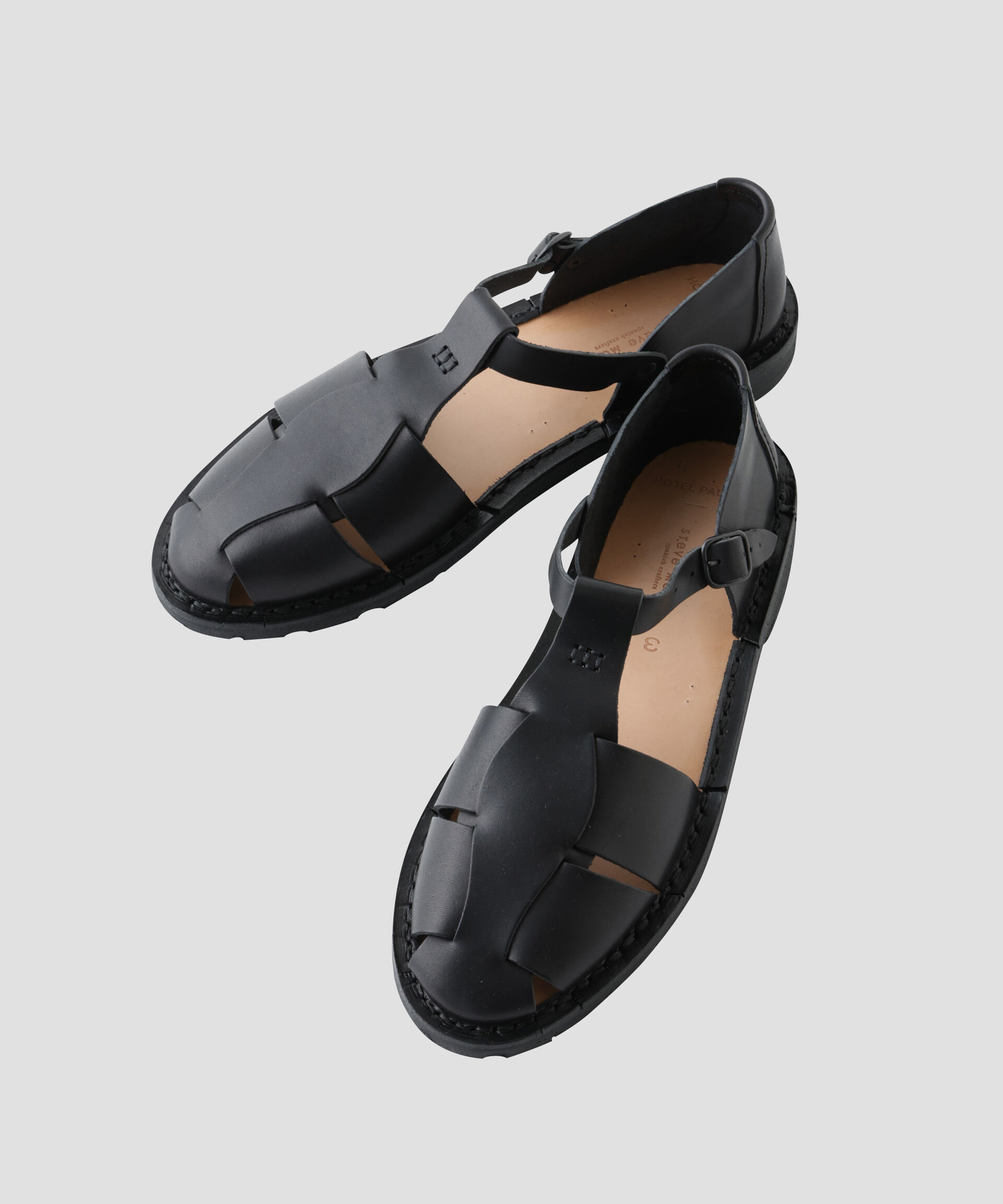 nano･universe「「HOTEL PALACE」オテルパラス Steve Mono 別注グルカサンダル」|サンダル|ブラック