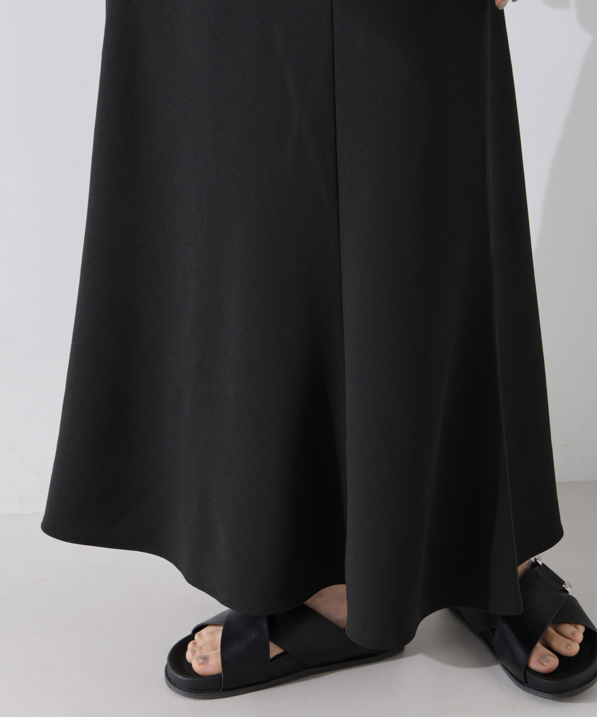 nano･universe「カットジョーゼットフレアスカート（セットアップ可）」|スカート|