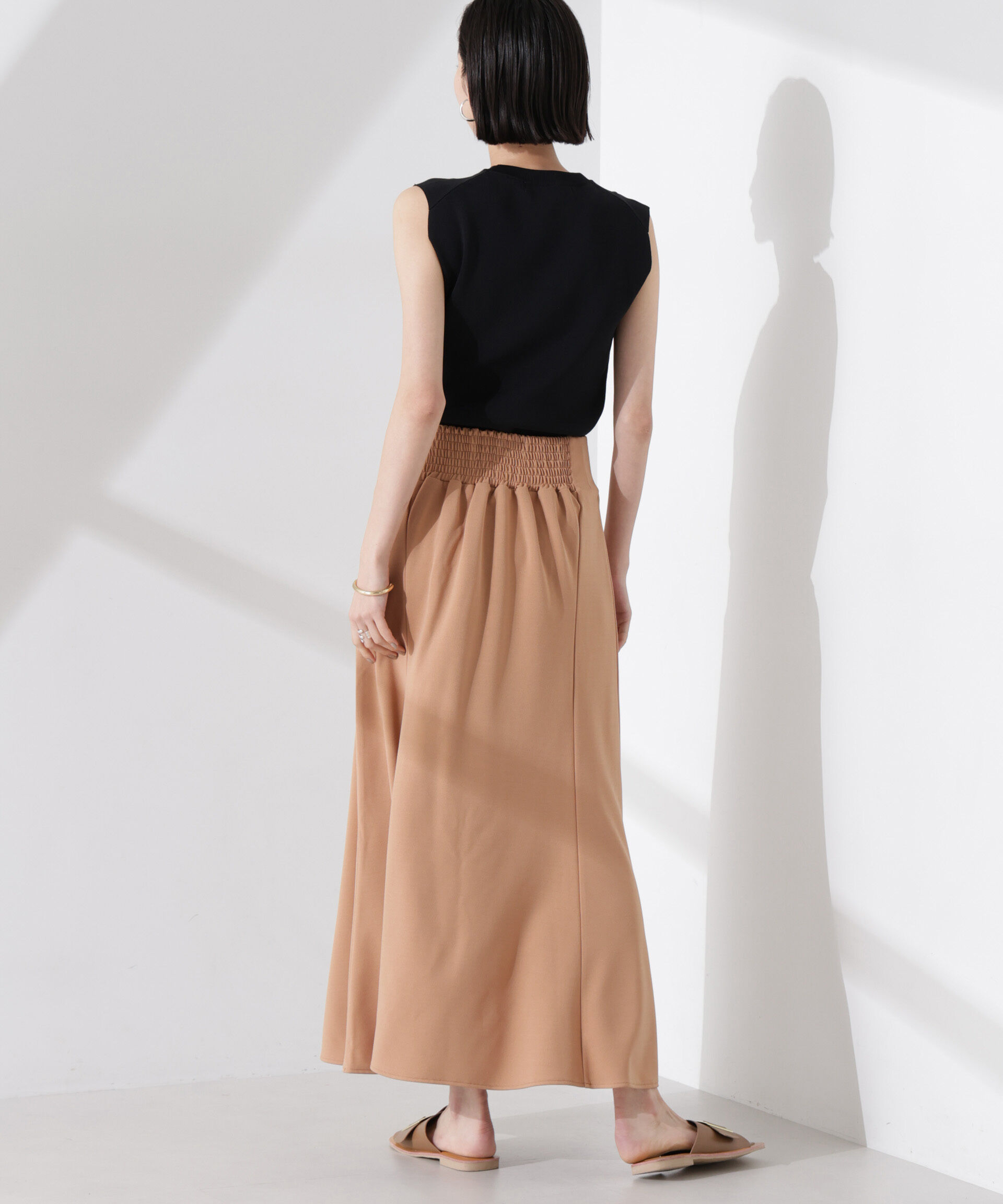 nano･universe「カットジョーゼットフレアスカート（セットアップ可）」|スカート|