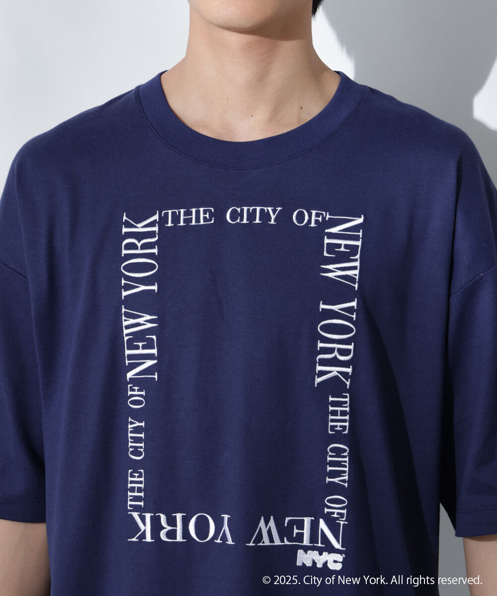 nano･universe「Anti Soaked(R)&times;NYC スクエア刺繍 汗染み防止Tシャツ」|Tシャツ・カットソー|