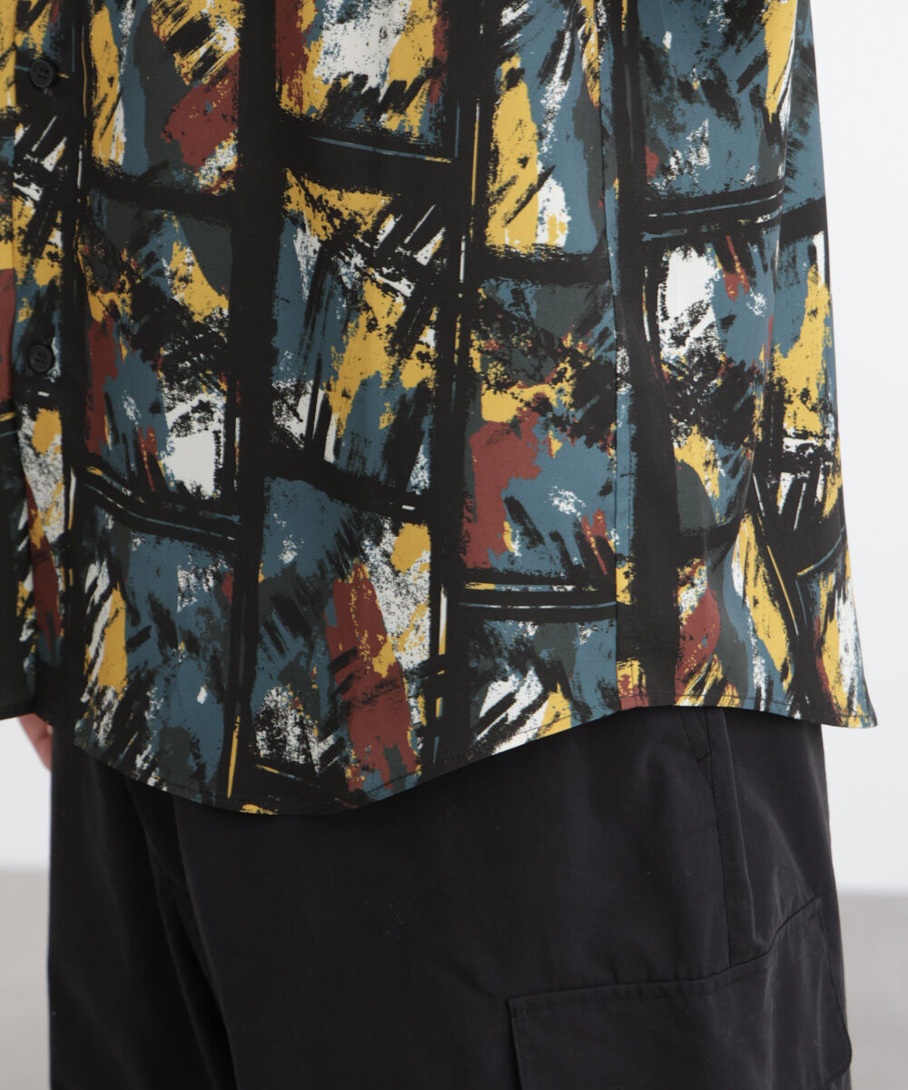 nano･universe「アート柄シャツ 半袖」|シャツ・ブラウス|