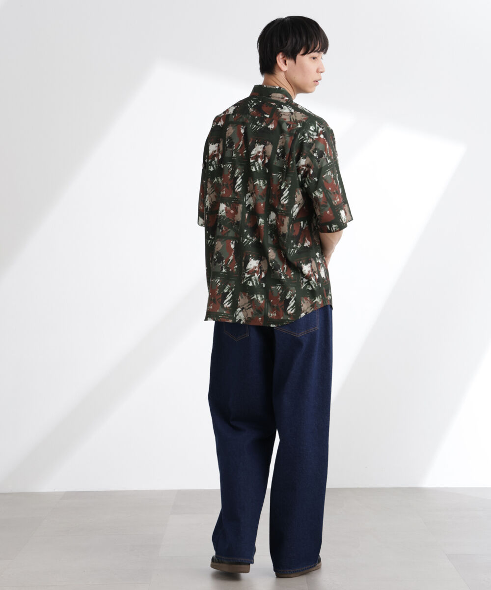 nano･universe「アート柄シャツ 半袖」|シャツ・ブラウス|