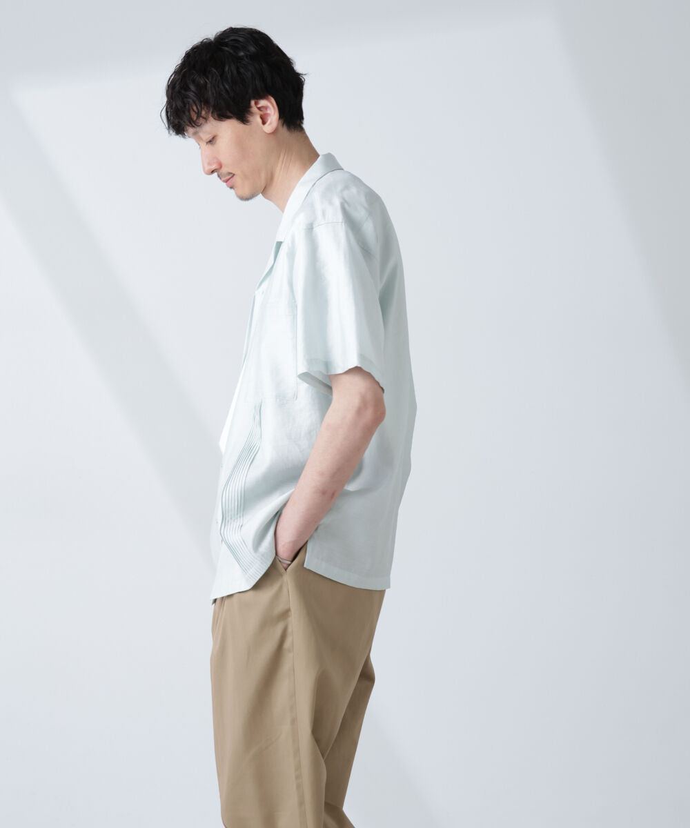 nano･universe「オープンカラーキューバシャツ」|シャツ・ブラウス|